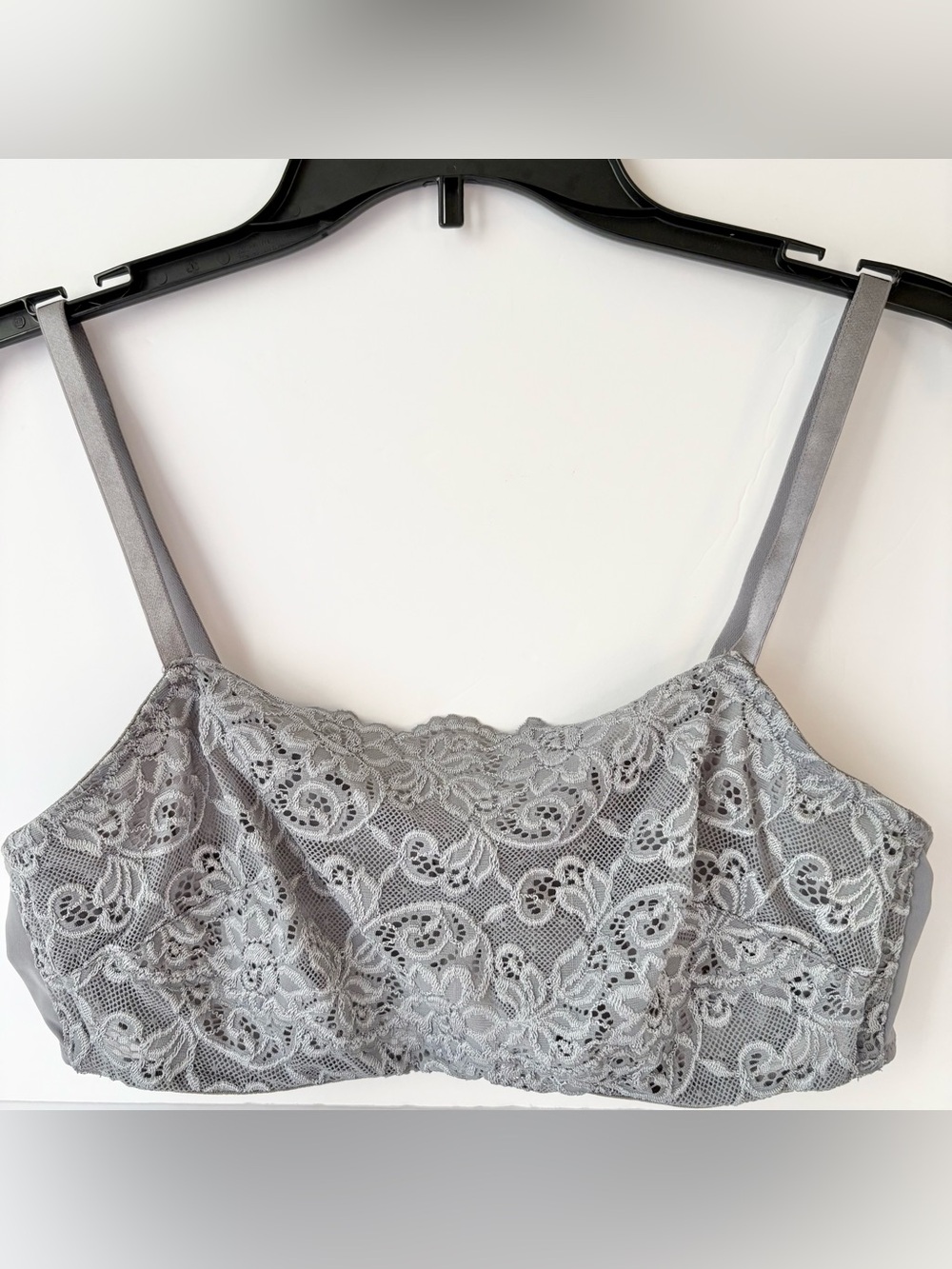 Olga Gray Lace Cami Bra - Picture 2 of 7